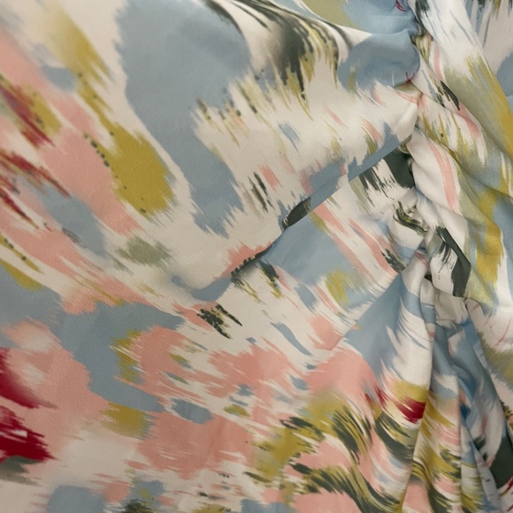 CIDER Floral Illusion Ruched Cowl Neck Midi Dress – Romantic & Flattering - Picture 3 of 6